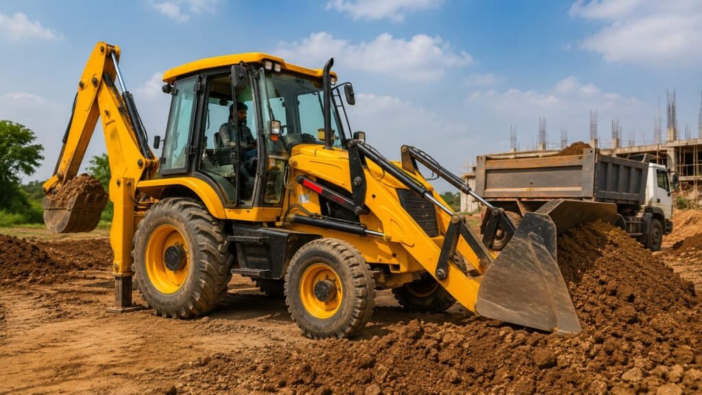 jcb and tractor